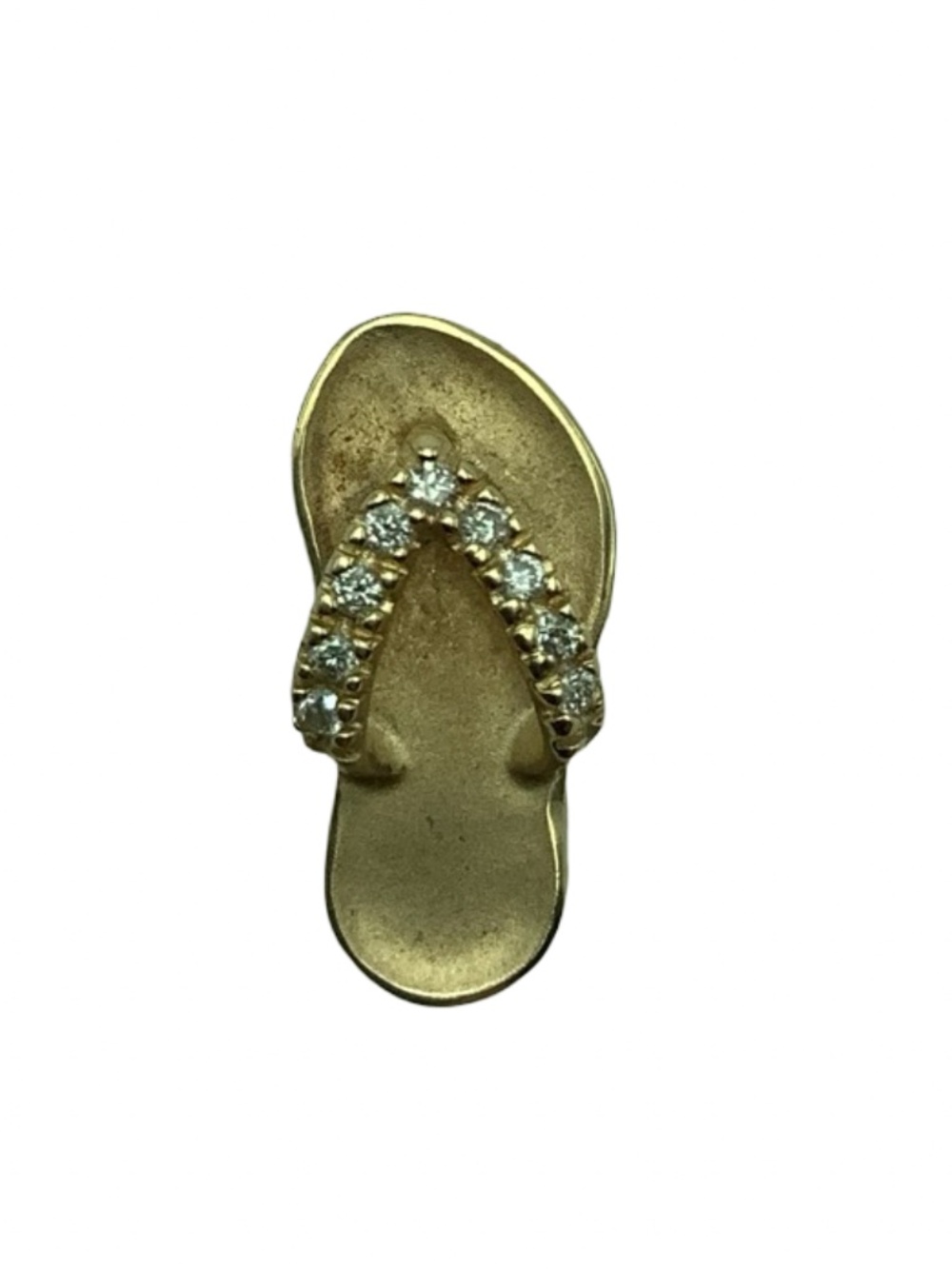 Na Hoku 14K Gold and Diamond Flip Flop Charm